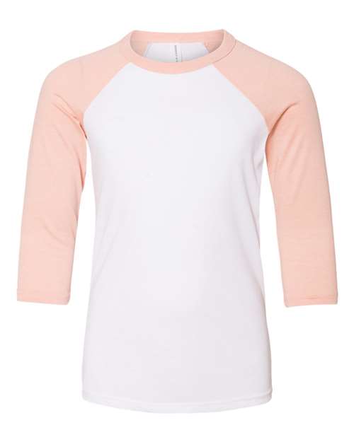 3200Y - White/ Heather Peach