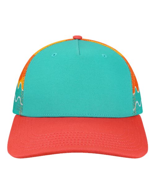 5PTKRS - Aqua/ Wavy Sunset/ Coral