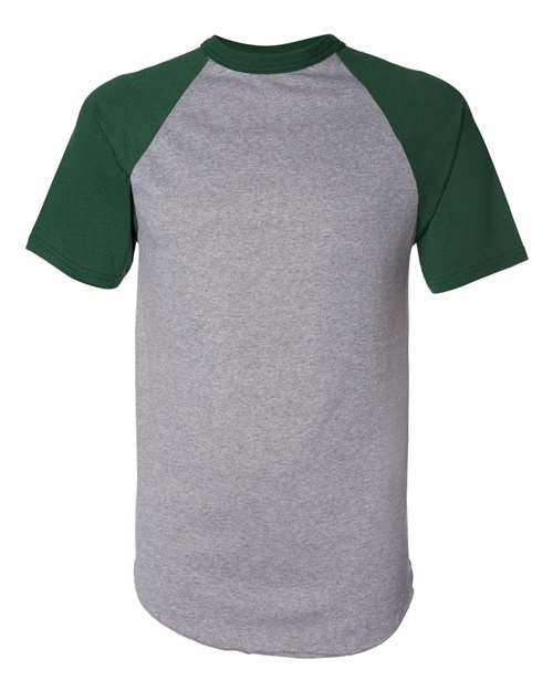 423 - Athletic Heather/ Dark Green