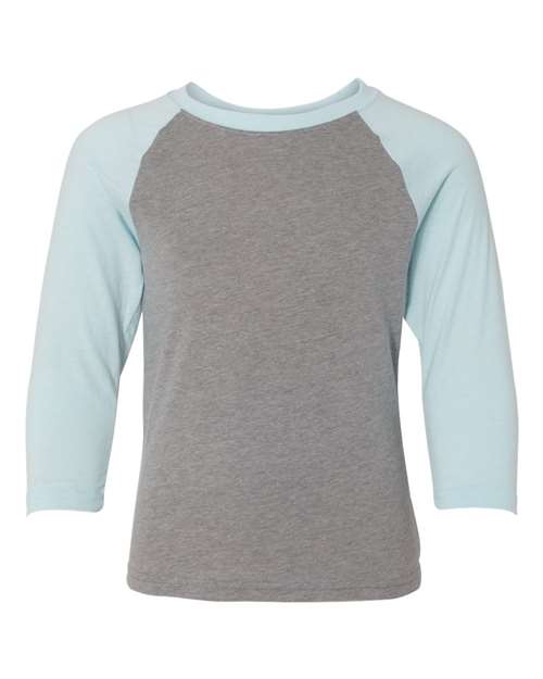 3352 - Ice Blue Sleeves/ Dark Heather Grey Body