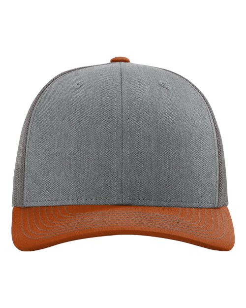 112 - Heather Grey/ Charcoal/ Dark Orange