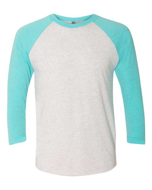 6051 - Tahiti Blue Sleeves/ Heather White Body
