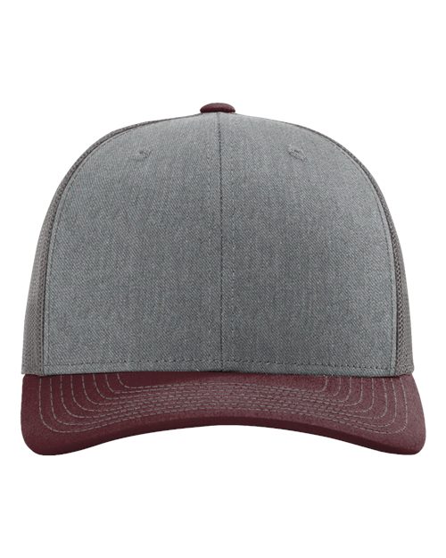 112 - Heather Grey/ Charcoal/ Maroon