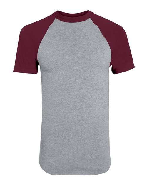423 - Athletic Heather/ Maroon