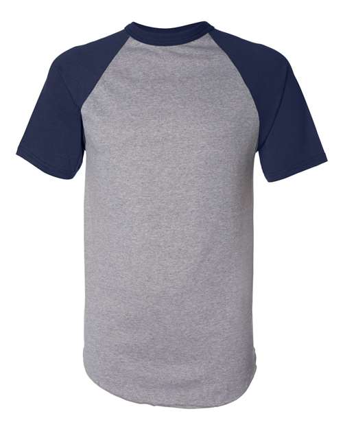 423 - Athletic Heather/ Navy