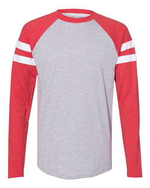 6934 - Vintage Heather/ Vintage Red
