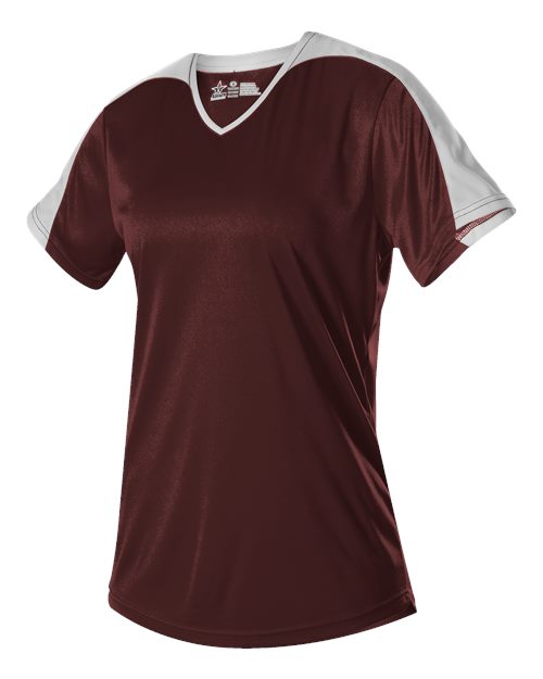 558VW - Maroon/ White