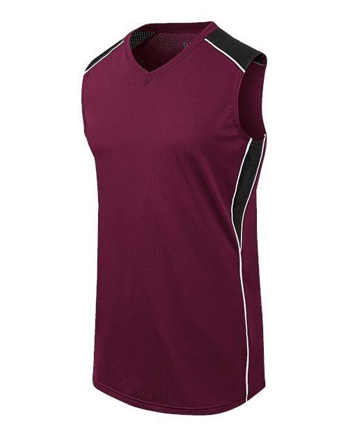 312163 - Maroon/ Black/ White