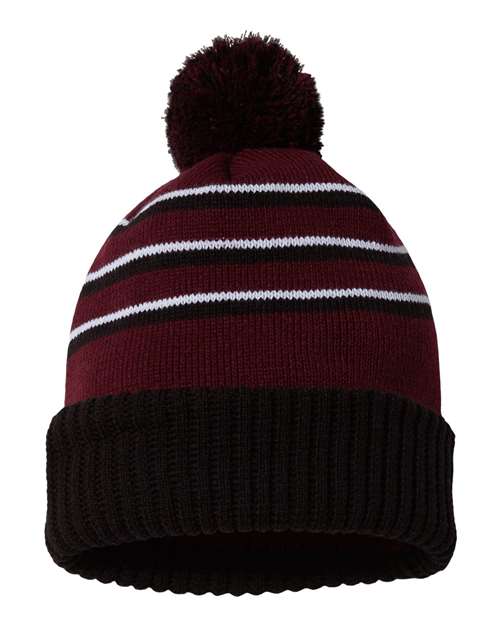 134 - Maroon/ Black/ White